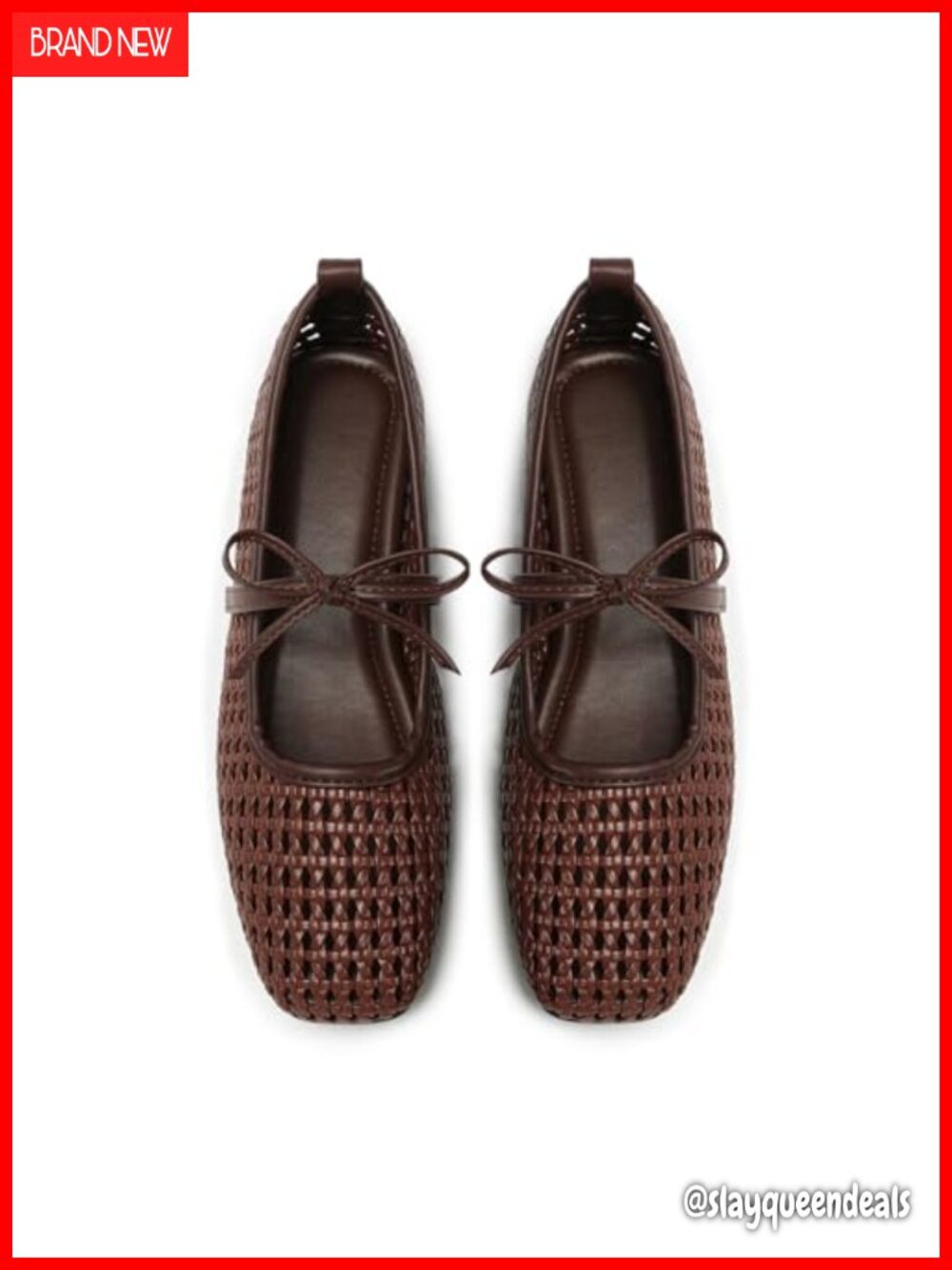 Womens Faux Leather Mesh Ballet Flats Foldable Square Toe Mary Jane